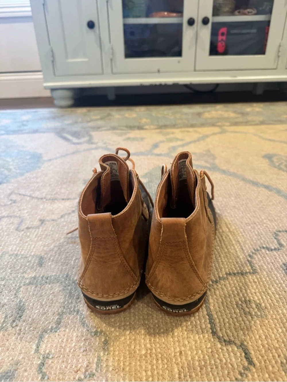 Sorel Brown and Black Lace-Up Duck Boots